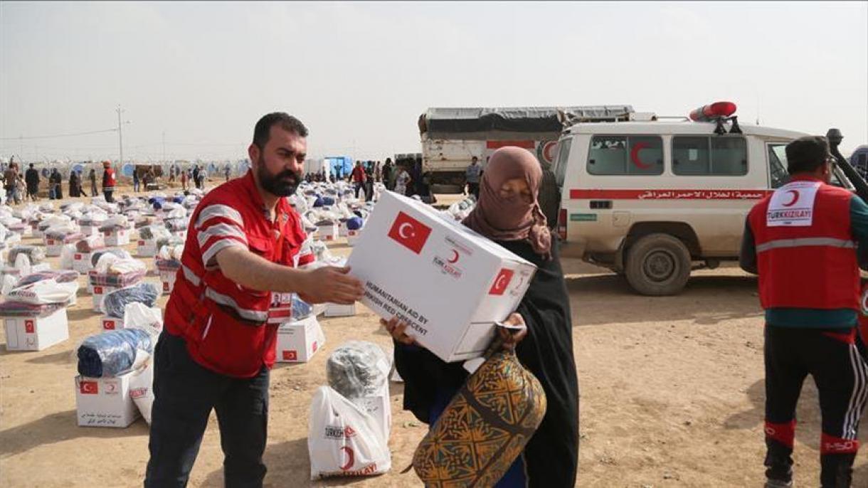 ادامه کمک‌های سازمان هلال احمر ترکیه به مردم عراق