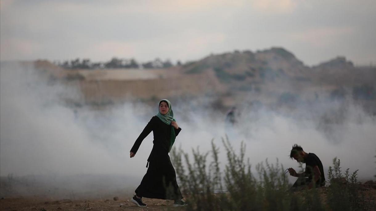 نیروهای اسرائیلی به سمت فلسطینیان در شرق غزه گاز اشک‌آور شلیک کردند