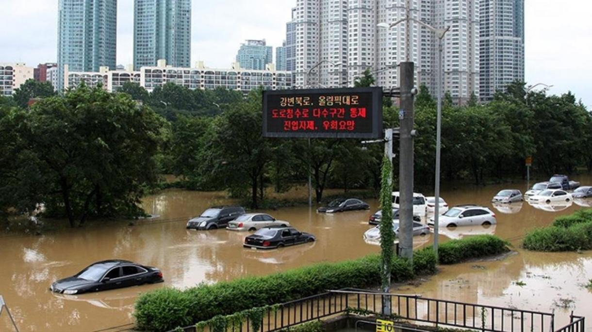 Dél-Koreában egyre nőtt az árvíz halálos áldozatainak száma