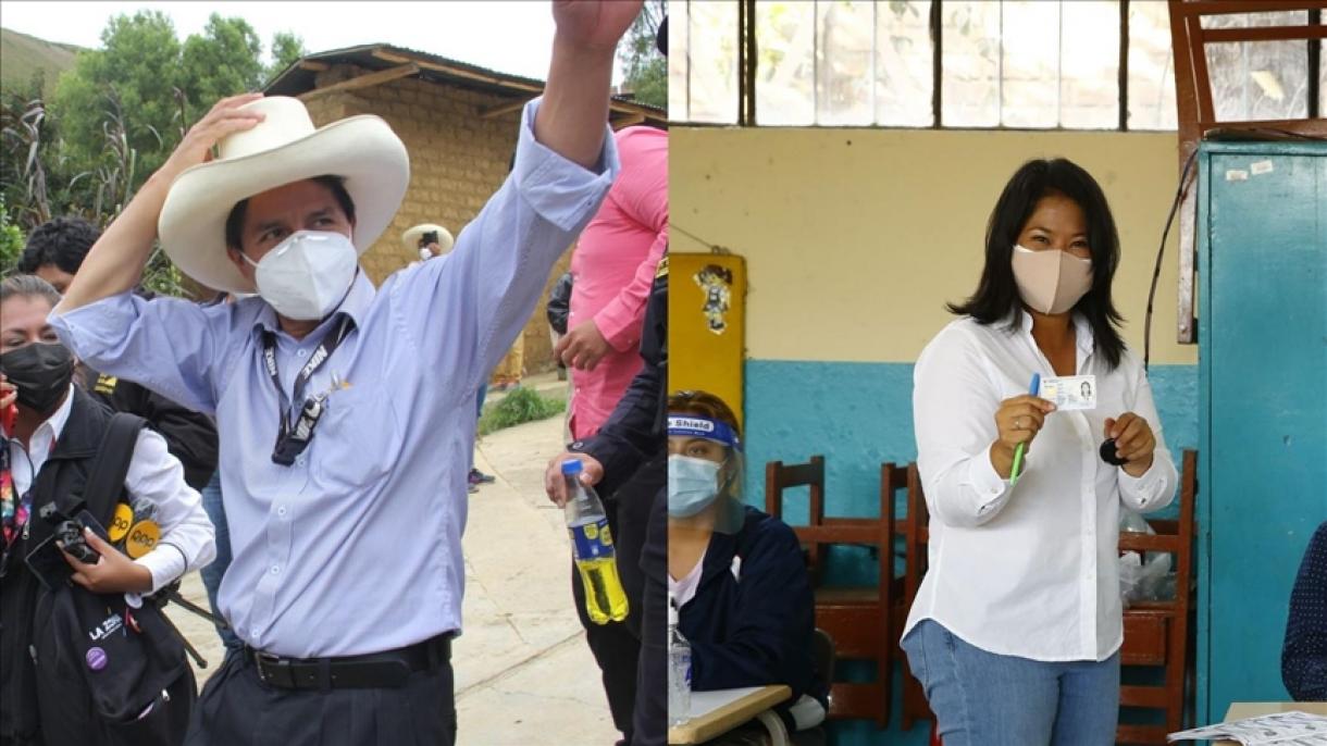 Pedro Castillo y Keiko Fujimori se afirman para la segunda vuelta presidencial en Perú