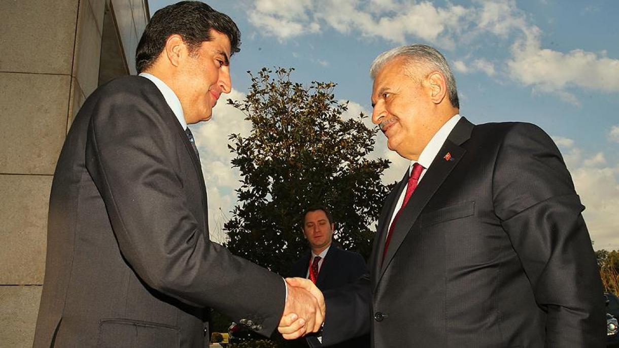 دیدار دو جانبه میان نخست وزیران ترکیه و عراق