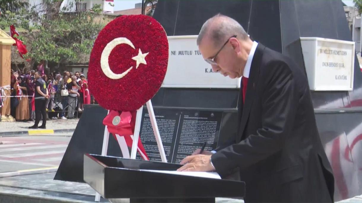 Prezident  Erdo’g’an, Shimoliy Kipr Turk Respublikasida Otaturk yodgorligiga gulchambar qo’ydi