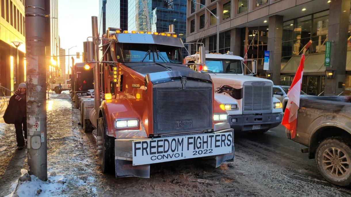 加拿大抗议疫苗的货车司机发动"全国性起义"