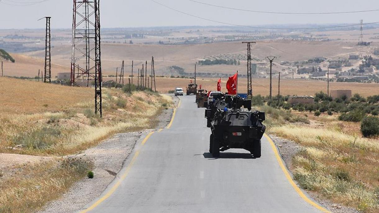 68 امین عملیات گشت زنی مشترک نیروهای مسلح ترکیه و آمریکا در منبج سوریه