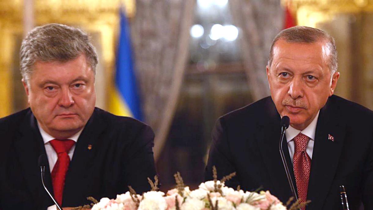 Prezident Erdogan Ukrainanyň döwlet baştutany Poroşenko bilen duşuşdy