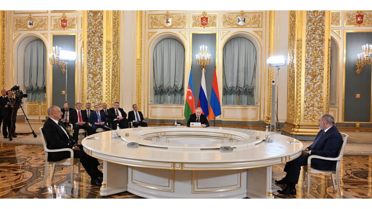 Moskvada Azərbaycan, Rusiya və Ermənistan liderlərinin üçtərəfli Zirvə görüşü olub