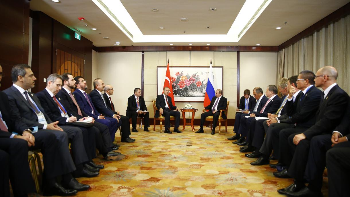 Rəcəb Tayyib Ərdoğan Vladimir Putin ilə bir araya gəldi