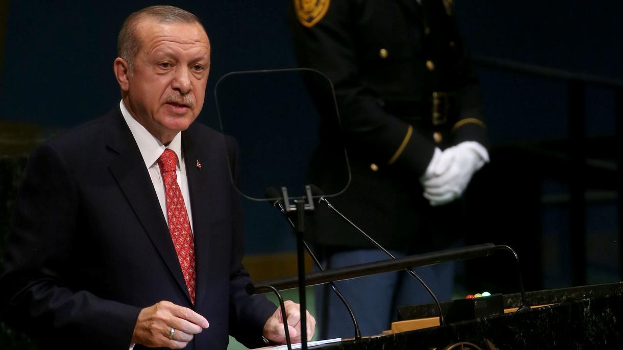 Prezident Erdo'g'an, “Dunyoni adolat qutqaradi”.
