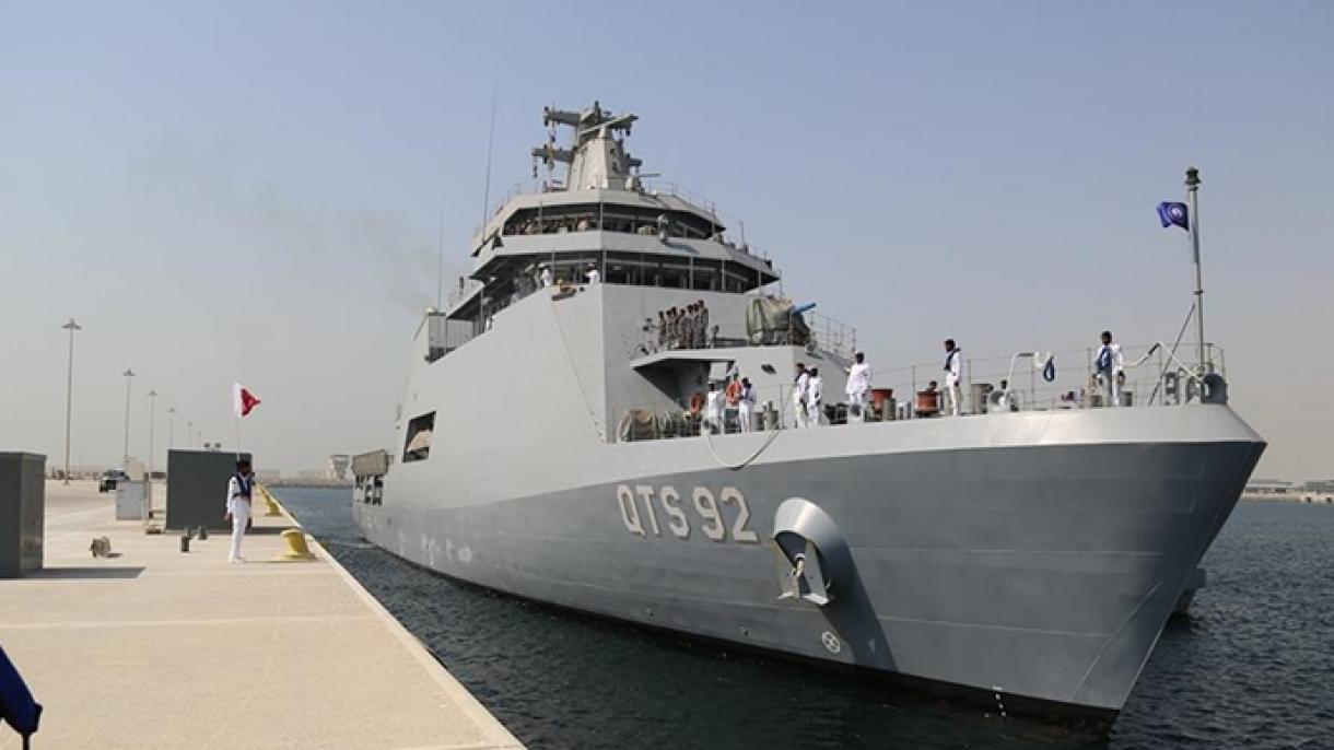 土耳其造船厂建造的训练舰抵达卡塔尔