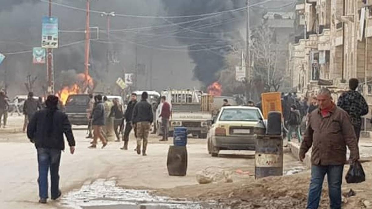 انفجار خودروی بمب‌گذاری شده در عفرین