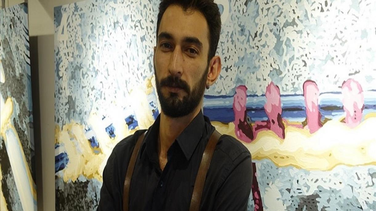 نقاش ترکیهای آثار خود را در گالری هنرمند ایرانی در استانبول به نمایش گذاشت
