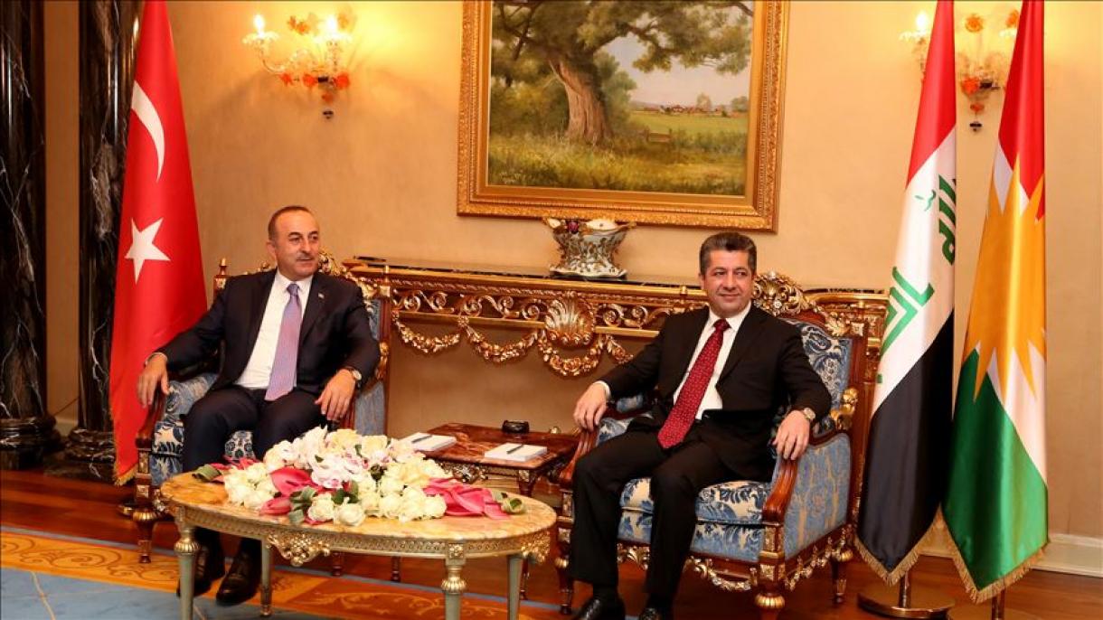دیدار و گفتگوی چاووشاوغلو و مسرور بارزانی