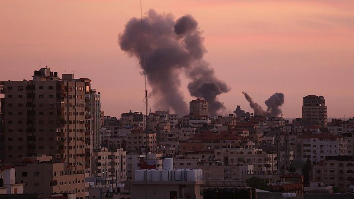 اسرائیلی جنگی طیاروں کی غزہ پر  بمباری