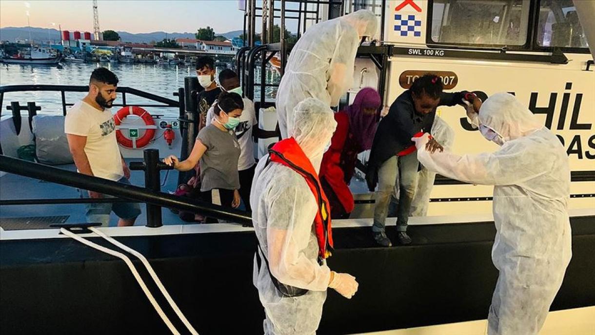 A Guarda Costeira turca resgata 125 migrantes em Izmir