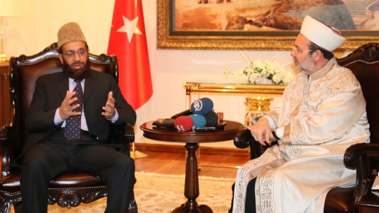 پاکستان  کےوفاقی وزیرمذہبی امورسردارمحمد یوسف کی ترکی کے محکمہ مذہبی امورمہمت گیورمیز سے ملاقات