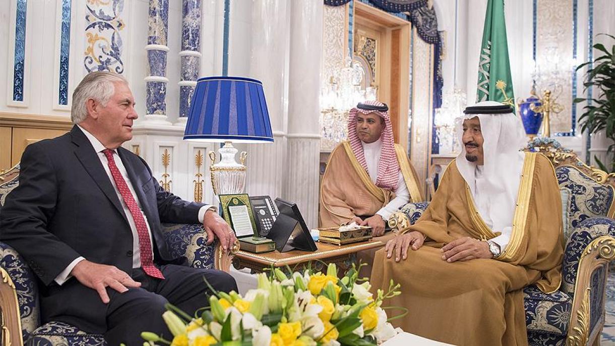 美国务卿蒂勒森会见沙特国王萨勒曼
