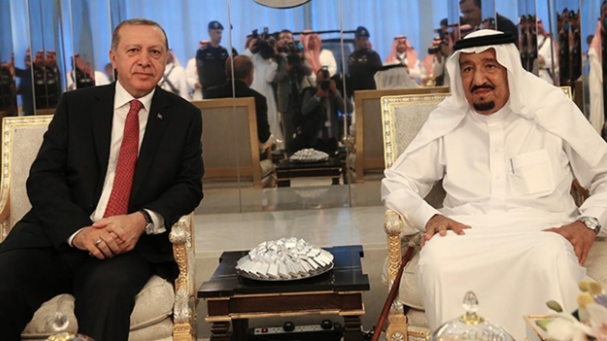 Ердоган разговаря с крал Селман....