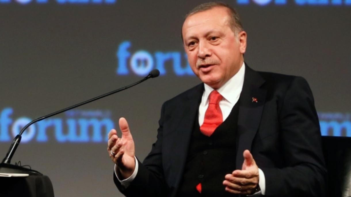 Dövlət başçısı Rəcəb Tayyib Ərdoğan “TRT World Forum”da ABŞ-a səsləndi