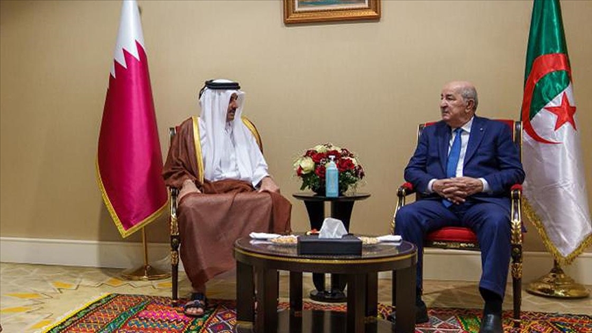 Συνάντηση του Πρόεδρου της Αλγερίας με τον Εμίρη του Κατάρ