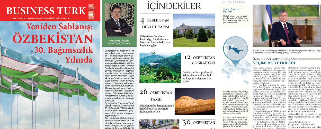 "Business Turk" jurnalining yangi soni O‘zbekistonga bag‘ishlandi