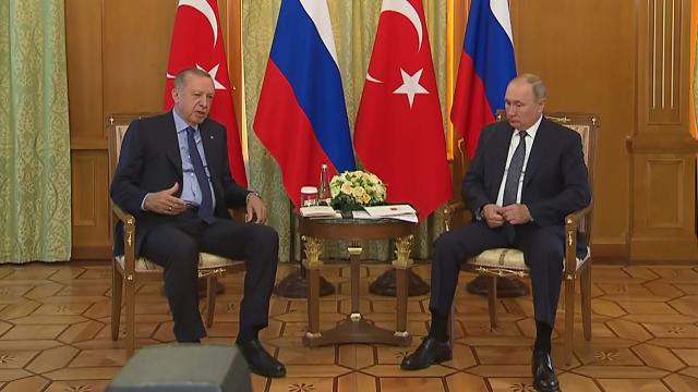 دیدار اردوغان و پوتین در سوچی آغاز شد