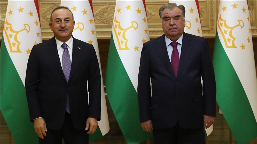 دیدار و گفت‌وگوی چاووش‌اوغلو با رئیس جمهور تاجیکستان