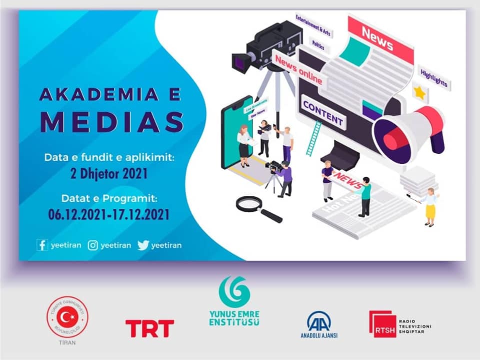 Tiranë - Të hënën në Institutin “Yunus Emre” fillon Akademia e Medias