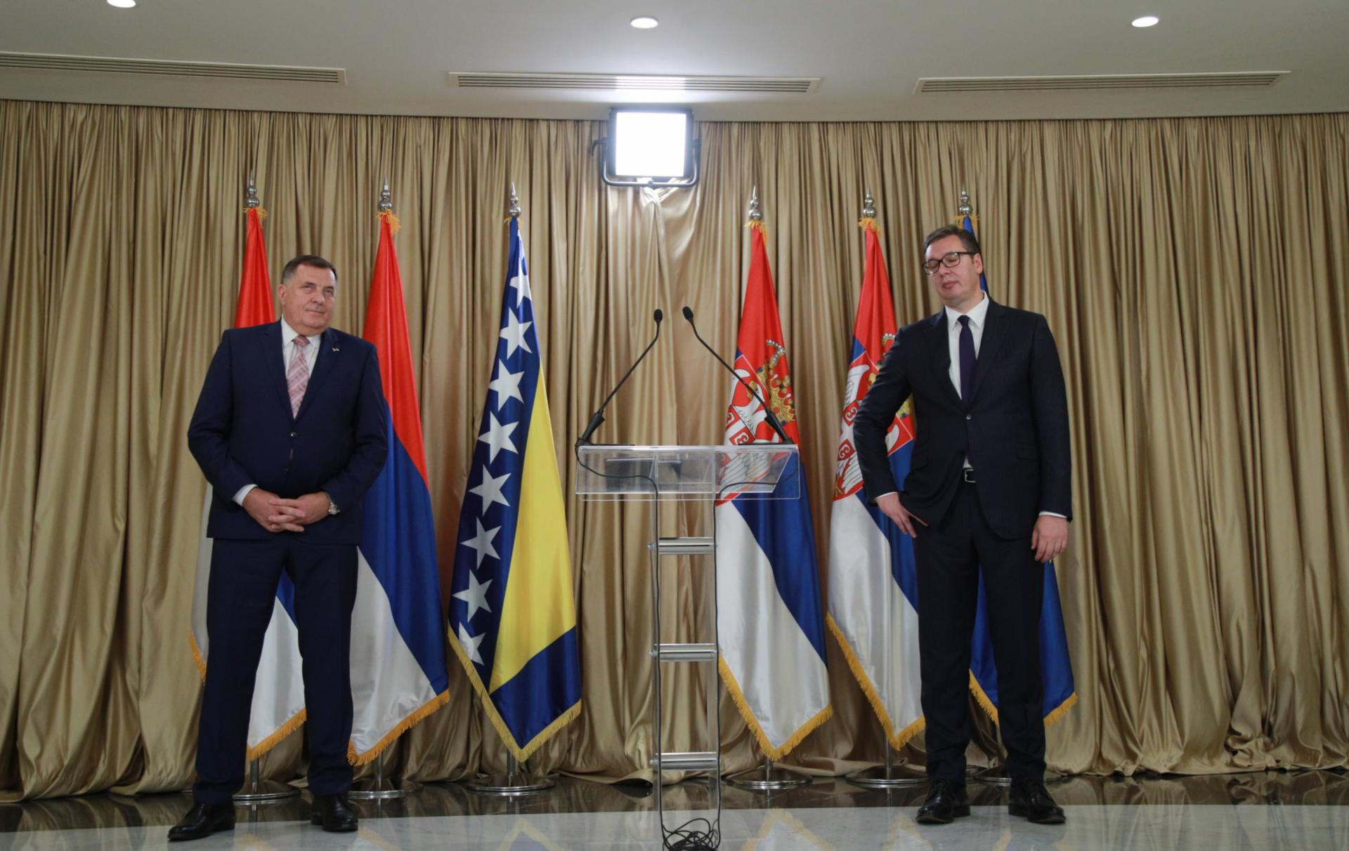 Dodik nakon sastanka s Vučićem: Misiju EUFOR-a u BiH treba produžiti