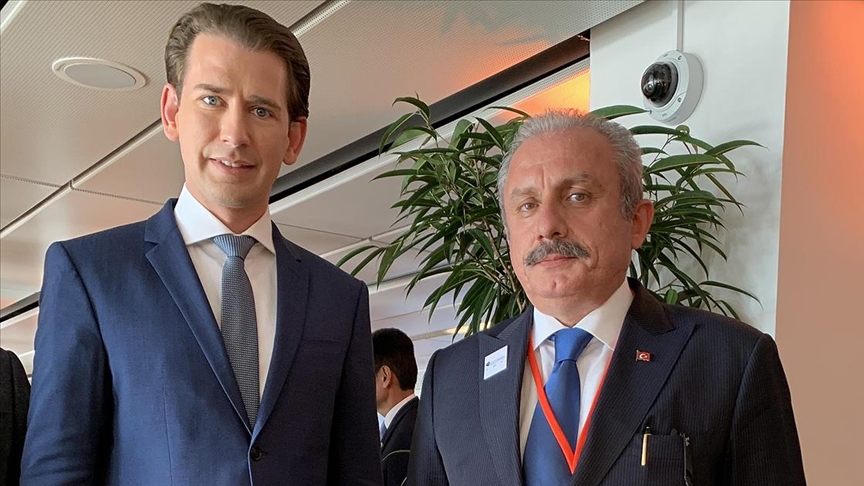 رئیس مجلس ملی تورکیه با صدراعظم اتریش دیدار کرد