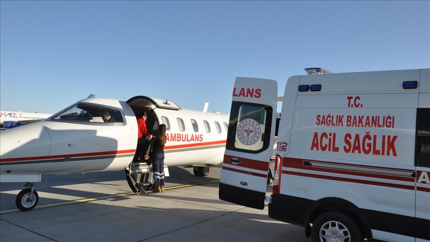 Las ambulancias aéreas llevaron a 1081 pacientes de 81 países a Turquía