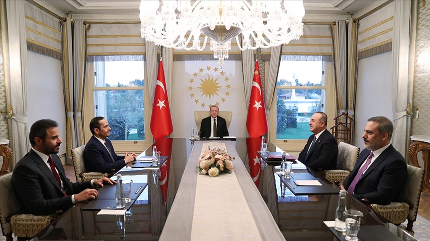 Presidenti Erdogan takohet me Ministrin e Jashtëm të Katarit, al-Thani