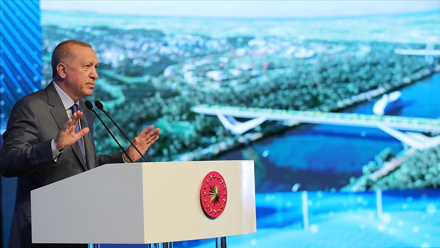 Претседателот Ердоган сподели објава во врска со мостот Сазлидере на проектот Канал Истанбул