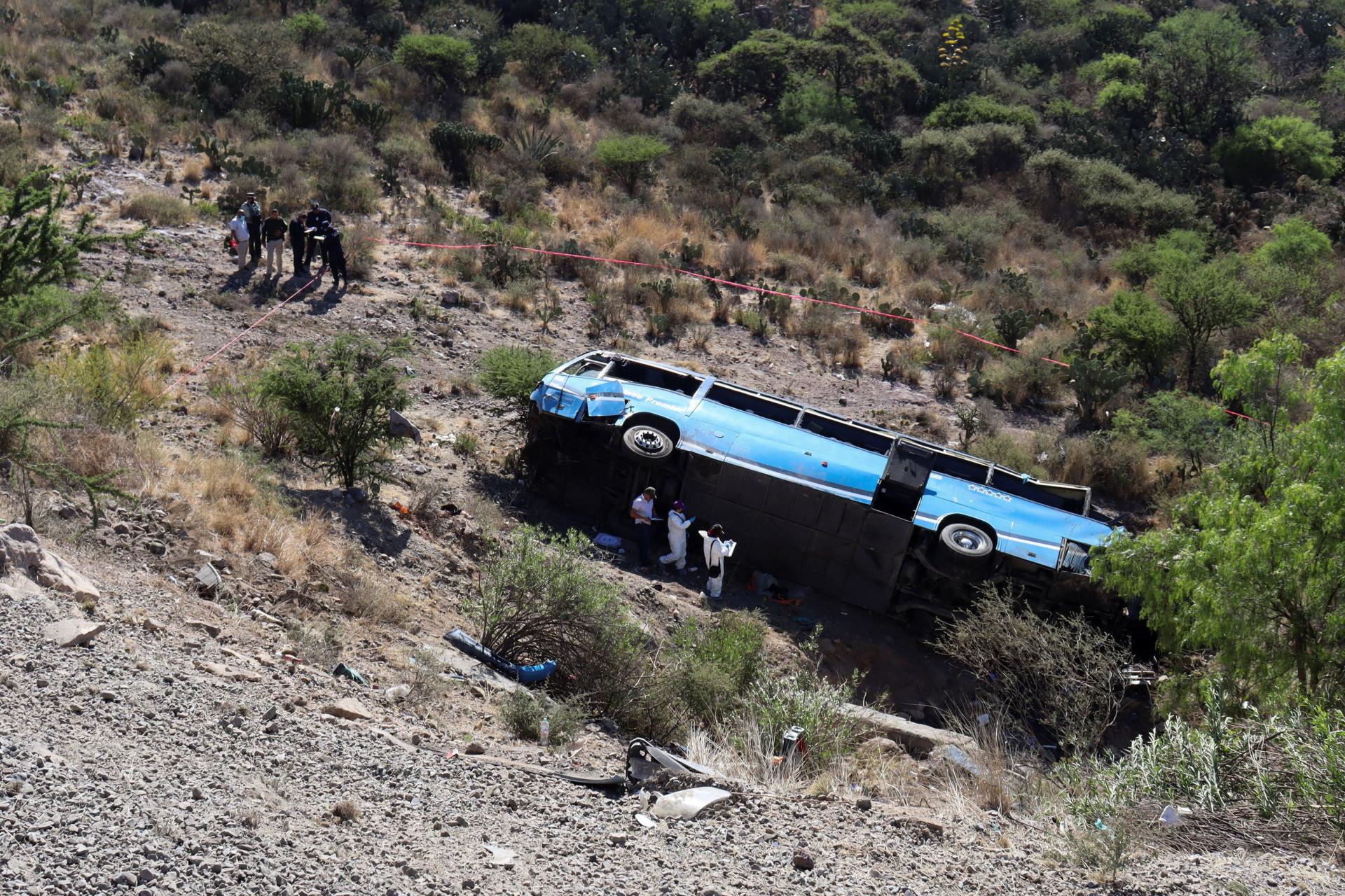 تصادف بس حامل مهاجران در مکسیکا