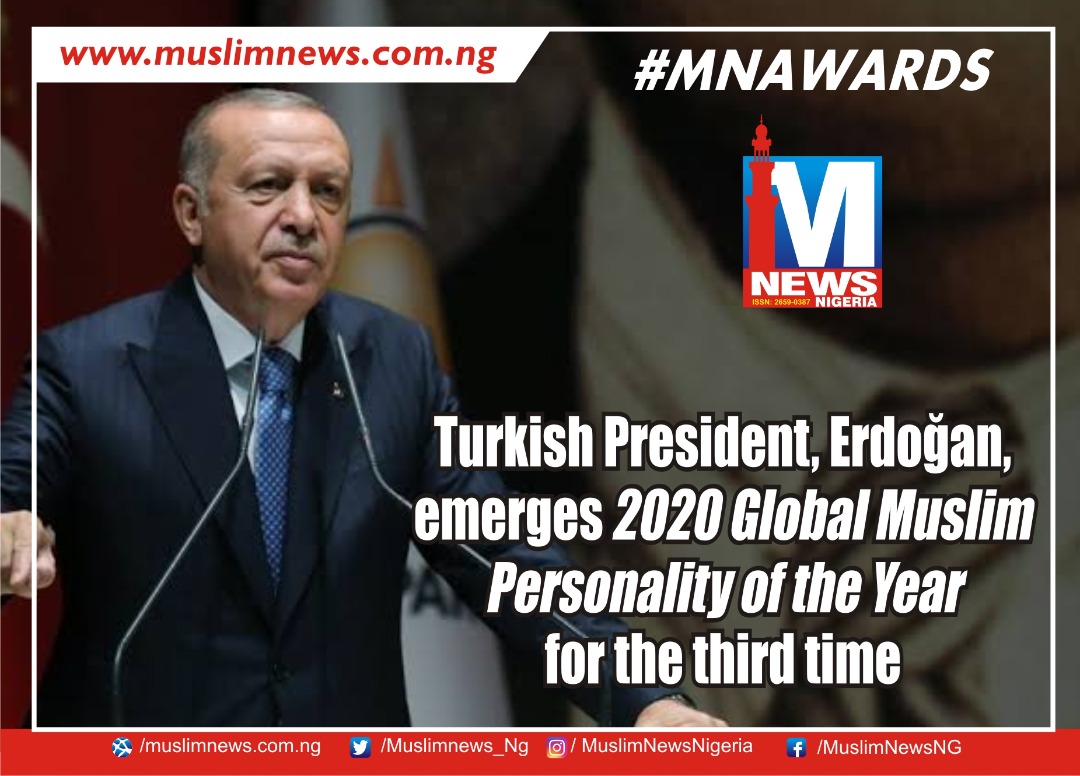 Erdogan es elegido como “Personalidad Musulmana Global” de 2020