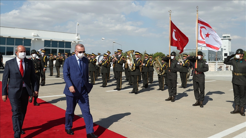 پایان دیدارها و مذاکرات رسمی اردوغان در جمهوری تورک قبرس شمالی