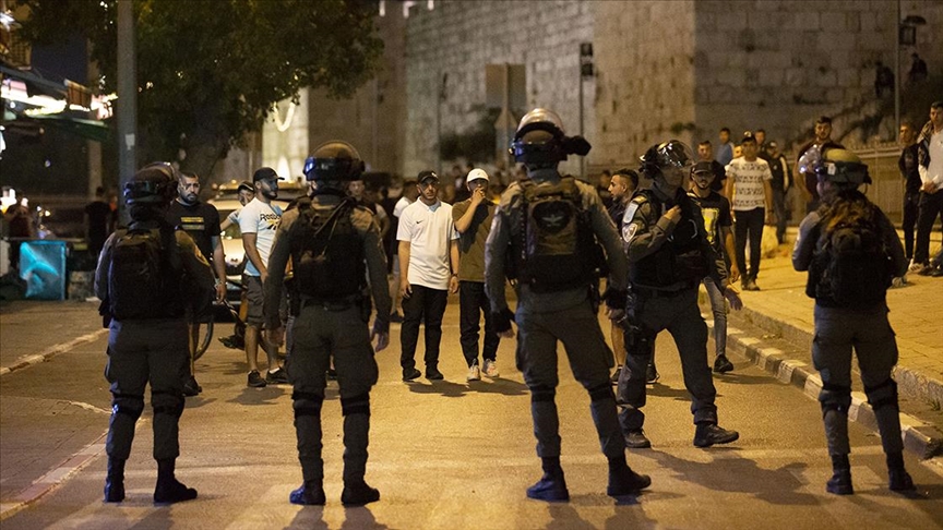 مداخله پلیس اسرائیل به تظاهر کننگان فلسطینی در کرانه باختری