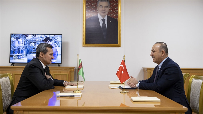 чавушоғлу түркмәнистан дипломатийә министири билән көрүшти