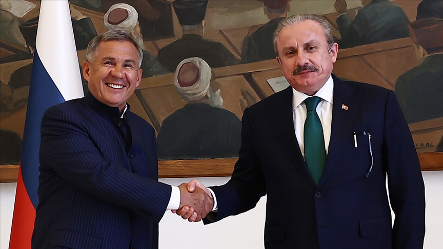 TBMM-niň Başlygy Şentop, Tatarystan Respublikasynyň Prezidenti Minnihanow Bilen Duşuşdy