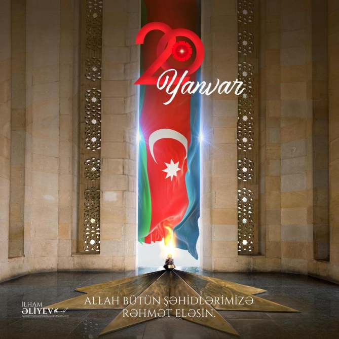 آذربایجان دا 20 یانوار میللی یاس گۆنی یاتلانیار