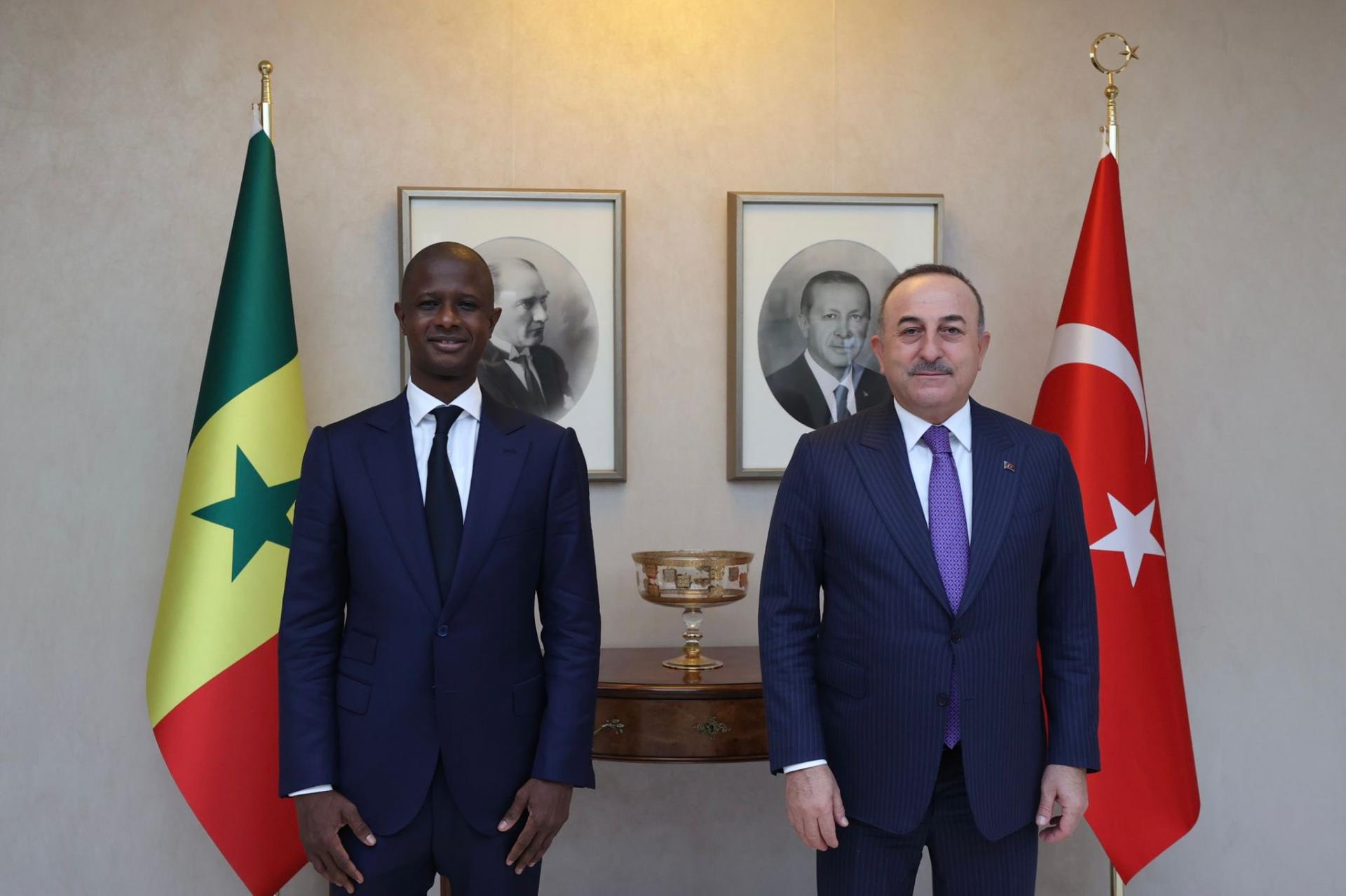 Чавушоглу се срещна с министъра на вътрешните работи на Сенегал Диоме