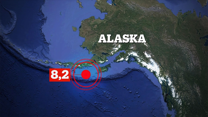زمین لرزه‌ 8 ممیز 2 ریشتری در آلاسکا
