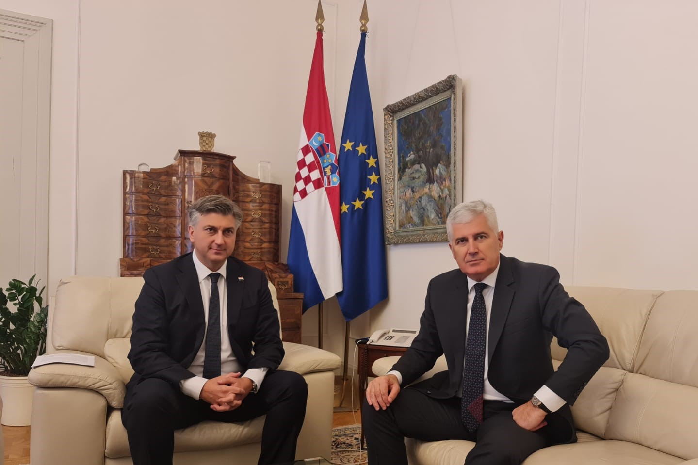 Čović i Plenković razgovarali o nizu bilateralnih pitanja