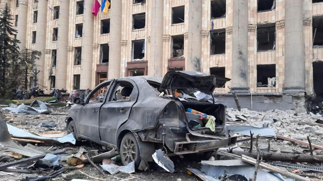 حمله راکتی روسیه به پایتخت اوکراین