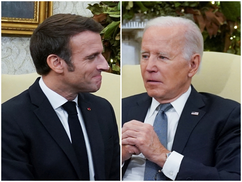 Biden a discutat cu Macron despre problemele actuale