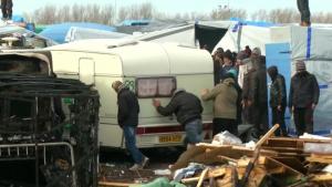 Altercados durante el desmantelamiento de Calais
