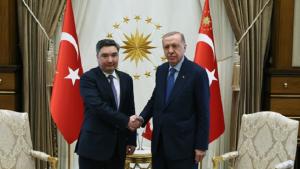 اردوغان، نخست وزیر قزاقستان را بحضور پذیرفت