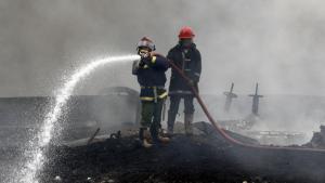 Logran controlar el incendio en la Base de Supertanqueros en Matanzas