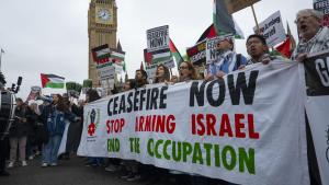 英国多所大学师生也开始举行抗议以色列示威
