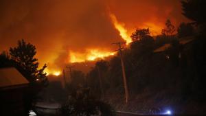 Mueren dos policías en zona sacudida por incendios forestales en Chile