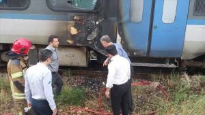 در بخشی از مسیر قطار تهران آتش‌سوزی رخ داد